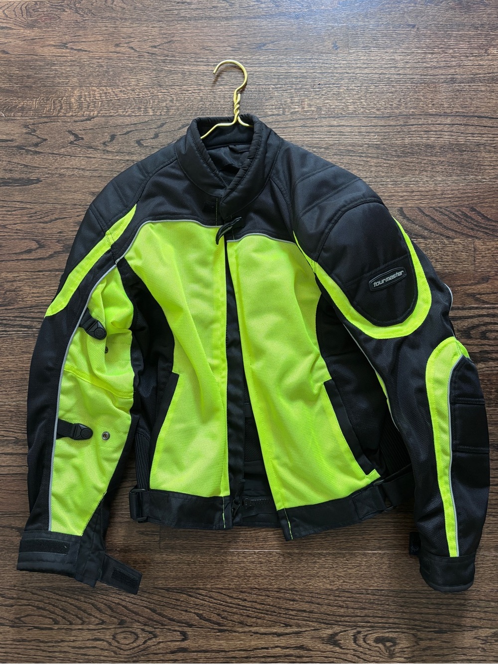 Men’s Tourmaster High-Vis Green & Black Motorcycle Jacket